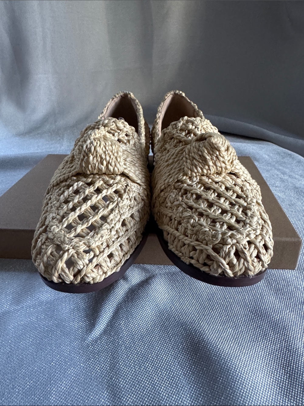 Bibi Lou Posey Woven Raffia Loafers Natural Size 38 – Never Worn - Picture 2 of 5
